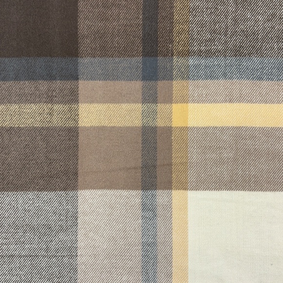 100% Cashmere Hand Tailored Plaid Scarf Fringed Brown Germany Academia 12.5 X 66 - Picture 3 of 7